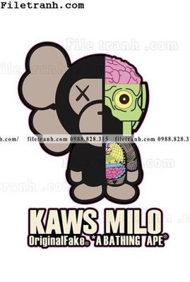 File tranh gốc gau kaws moi 115 (bản quyền) độc đáo