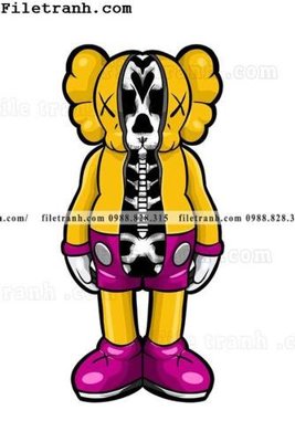 File gốc gau kaws moi 117 (cho in UV) siêu nét