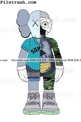 File tranh quảng cáo gau kaws moi 118 (download file gốc)