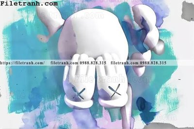 Tải file tranh gốc gau kaws moi 130 chất lượng cao