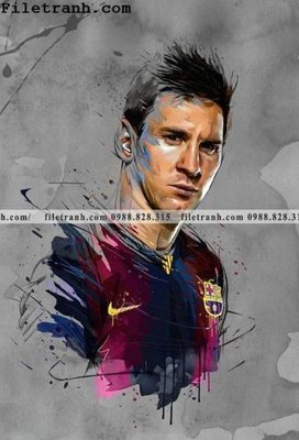 File tranh gốc hinh anh cau thu bong da Messi 102 (bản quyền) Filetranh.com