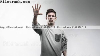 Download file gốc hinh anh cau thu bong da Messi 130 (in lụa) tranh 3D
