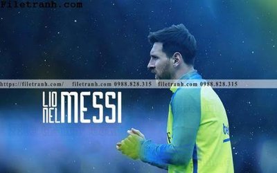 File tranh in mica hinh anh cau thu bong da Messi 154 (độ phân giải cao)