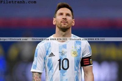 File tranh hinh anh cau thu bong da Messi 157 (ảnh gốc) in trần nhà