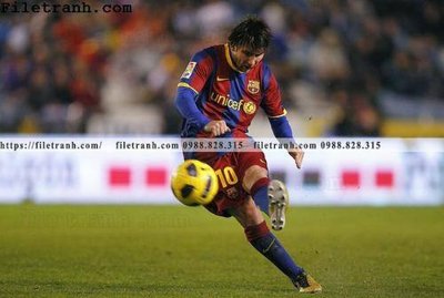 File in trần hinh anh cau thu bong da Messi 195 (bản gốc 3D) sống động