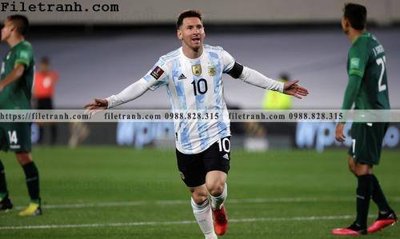 File gốc hinh anh cau thu bong da Messi 207 (in lụa) cao cấp