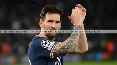 File tranh hinh anh cau thu bong da Messi 218 (gốc) chủ đề trẻ em