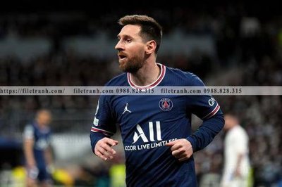 File gốc hinh anh cau thu bong da Messi 295 (in lụa) hoa văn cổ điển
