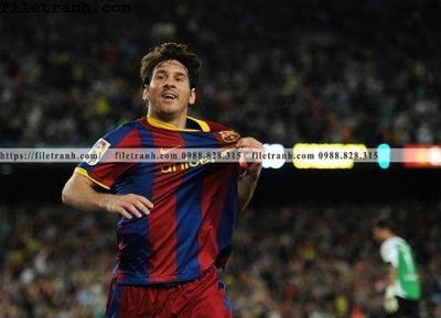 File tranh hinh anh cau thu bong da Messi 304 (ảnh gốc) in trần nhà