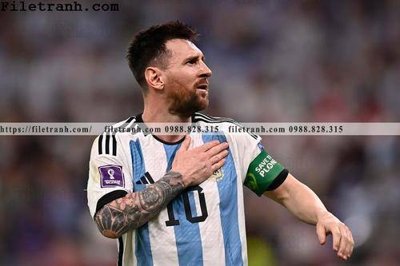File in trần hinh anh cau thu bong da Messi 311 (bản gốc 3D) sống động