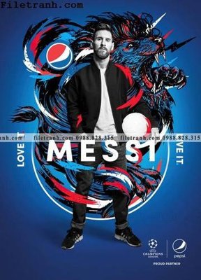 Download file tranh hinh anh cau thu bong da Messi 328 (file gốc PSD)