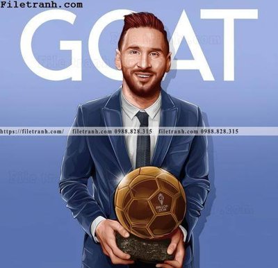 File gốc in mica hinh anh cau thu bong da Messi 336 chất lượng