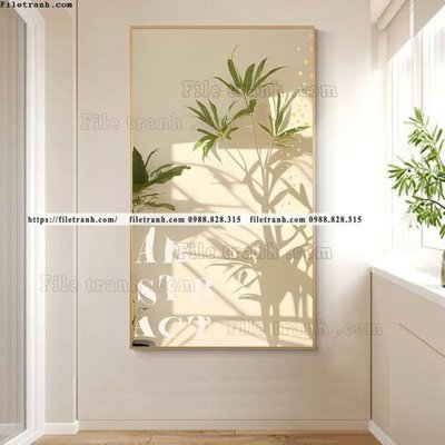 File tranh gốc in trần nhà hinh anh cay xanh bong 5d 510 3D