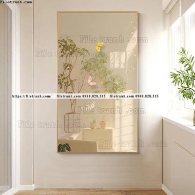 File tranh hinh anh cay xanh bong 5d 518 (gốc) phong cách tối giản