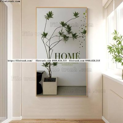 File gốc hinh anh cay xanh phong cach wabi sabi 508 (in lụa) tranh phong thủy