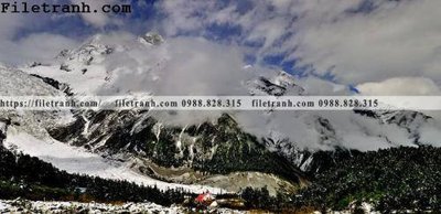 File tranh gốc hinh anh dinh nui may va bien 100 (sắc nét từng chi tiết)