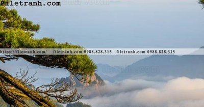 File in mica hinh anh dinh nui may va bien 125 (bản gốc) sắc sảo