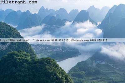 File in lụa hinh anh dinh nui may va bien 128 (hoa văn) hinh anh dinh nui may va bien 128