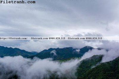 File tranh hinh anh dinh nui may va bien 145 (ảnh gốc) không bị mờ