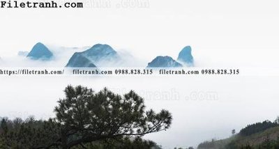 Ảnh gốc hinh anh dinh nui may va bien 168 (độ nét cao) in tráng gương