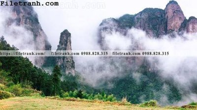 Hình ảnh file gốc in trần nhà hinh anh dinh nui may va bien 179