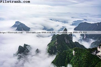 File tranh hinh anh dinh nui may va bien 188 (ảnh gốc) độc quyền