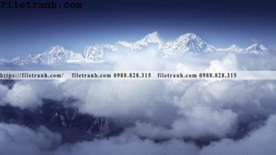 File gốc hinh anh dinh nui may va bien 257 (in lụa) trang trí tường