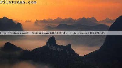 File tranh hinh anh dinh nui may va bien 276 (gốc) in film