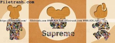 File tranh gốc hinh anh gau kaws phien ban nam ngang phong khach 100 (sắc nét từng chi tiết)