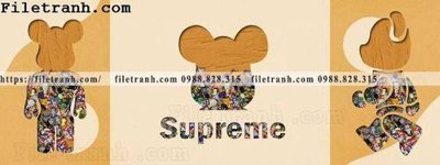 Download file hinh anh gau kaws phien ban nam ngang phong khach 101 (gốc) in mica cao cấp