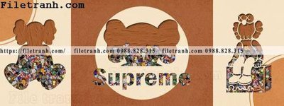 Tải file hinh anh gau kaws phien ban nam ngang phong khach 110 (PSD) cho in tranh 3D