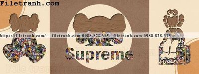 File PSD hinh anh gau kaws phien ban nam ngang phong khach 111 (gốc) cho designer