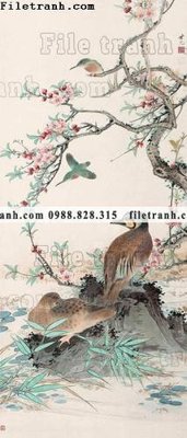 File in lụa hinh anh hoa chim co 657 (chất lượng cao) hinh anh hoa chim co 657