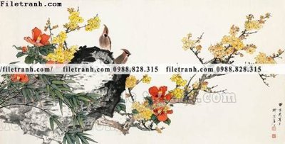 Ảnh gốc hinh anh hoa chim co 664 (nét căng) in mica