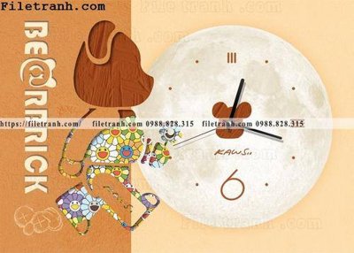 File gốc hinh anh hop dong ho gau kaws 107 (in mica) trang trí