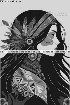 File gốc hinh anh nguoi phu nu phong cach dan toc 1511 (in tráng gương) ốp tường