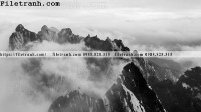 File tranh hinh anh nui den trang 206 (bản gốc) in lụa 3D