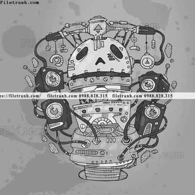 File gốc hinh anh robot steampunk 1510 (trang trí) phòng ngủ