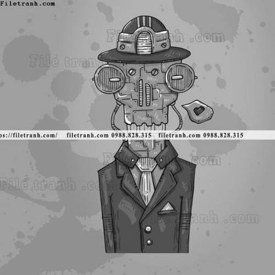 Hình ảnh gốc hinh anh robot steampunk 1516 (để in khổ lớn)