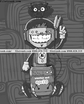 File tranh quảng cáo hinh anh robot steampunk 1548 (download file gốc)