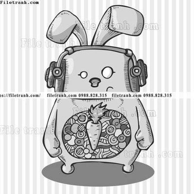 File gốc hinh anh robot steampunk 1561 (in mica) trang trí