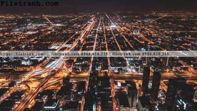 Tải file hinh anh thanh pho ngang dep 159 (PSD) cho in tranh kính