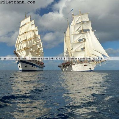 Download file gốc hinh anh thuyen buom tren bien 106 (in lụa) nghệ thuật