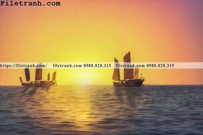 File tranh gốc hinh anh thuyen buom tren bien 112 (sắc nét từng chi tiết)