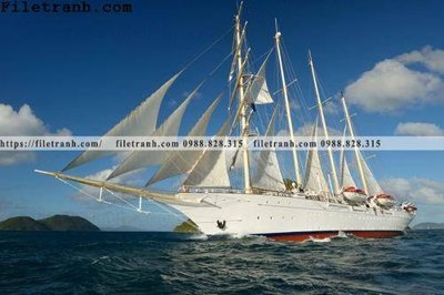 Download file hinh anh thuyen buom tren bien 124 (gốc) in mica ốp bếp