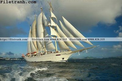 File gốc in mica hinh anh thuyen buom tren bien 126 chất lượng