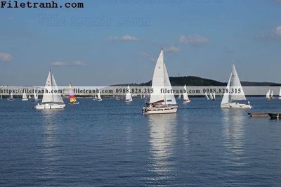 File tranh hinh anh thuyen buom tren bien 155 (bản gốc) in canvas