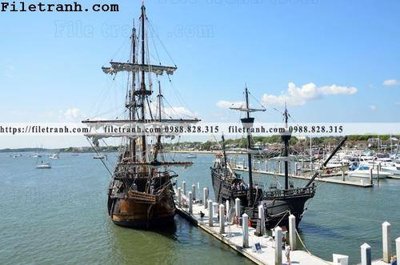 File gốc hinh anh thuyen buom tren bien 179 (in lụa) trang trí tường