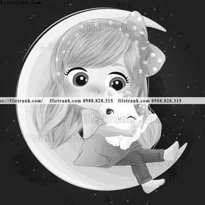 File gốc hinh anh vector co gai hoat hinh 1504 (in 3D) nghệ thuật