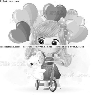 Tải file gốc hinh anh vector co gai hoat hinh 1505 dùng cho in ấn